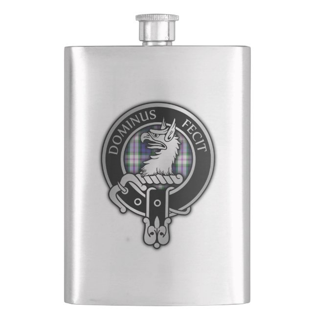 Cantil Clan Baird Crest & Dress Tartan Flask (Frente)
