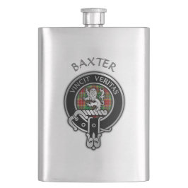 Cantil Clan Baxter Crest & Tartan Flask