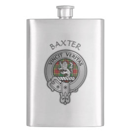 Cantil Clan Baxter Crest & Tartan Flask