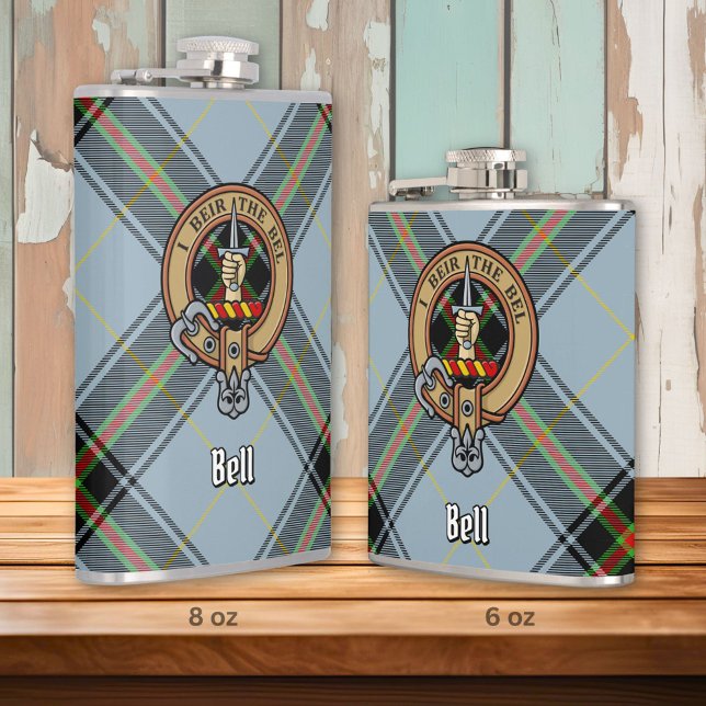 Cantil Clan Bell Crest sobre Tartan (Criador carregado)