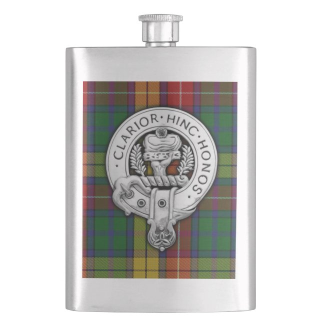 Cantil Clan Buchanan Crest & Tartan (Frente)