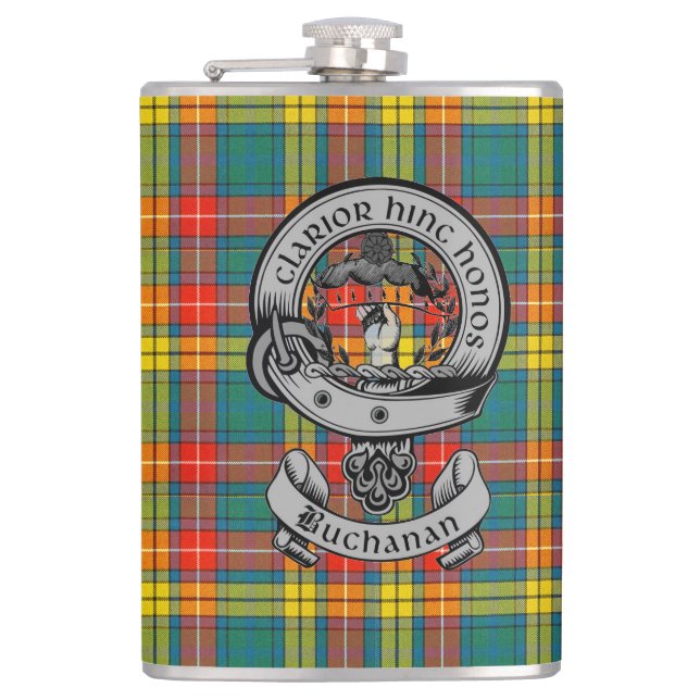 Cantil Clan Buchanan Tartan & Crest (Frente)