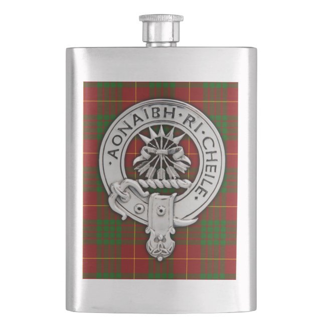 Cantil Clan Cameron Crest & Tartan (Frente)