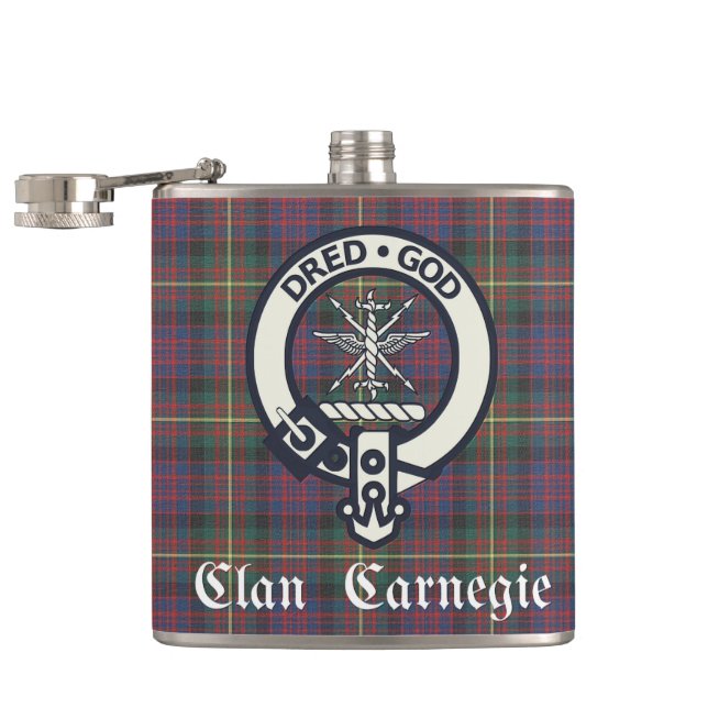 Cantil Clan Carnegie Crest Tartan (Aberto)