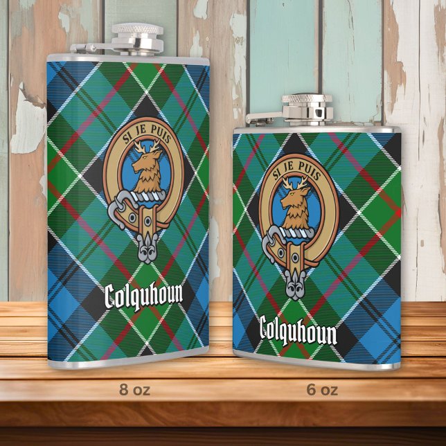 Cantil Clan Colquhoun Crest sobre Tartan (Criador carregado)