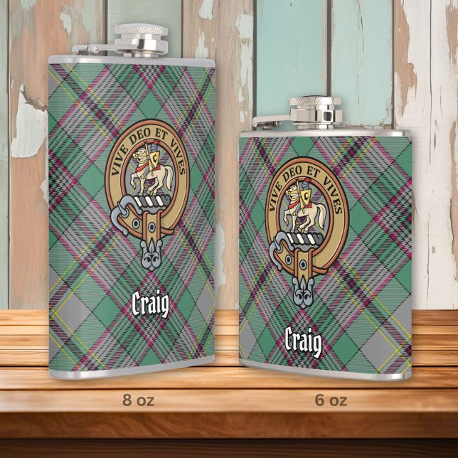 Cantil Clan Craig Crest sobre Tartan (Criador carregado)