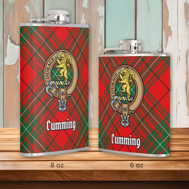 Cantil Clan Cumming Crest sobre Tartan (Criador carregado)
