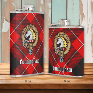 Cantil Clan Cunningham Crest sobre Tartan