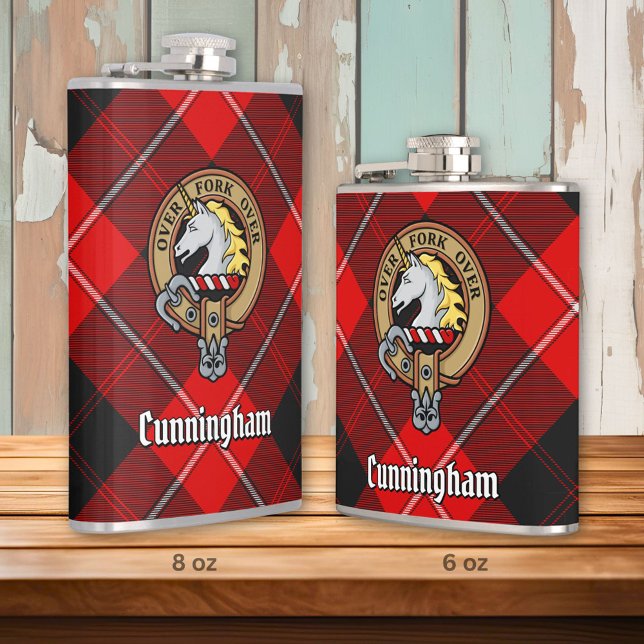 Cantil Clan Cunningham Crest sobre Tartan (Criador carregado)