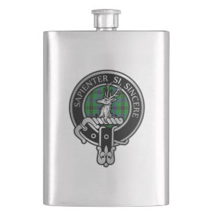 Cantil Clan Davidson Crest & Tartan Flask