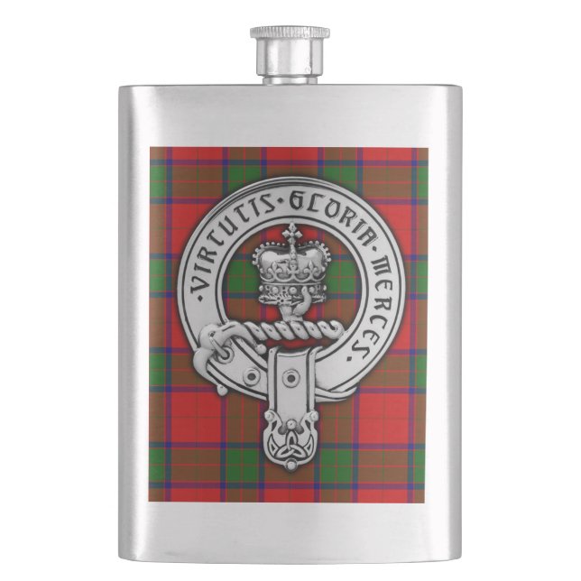 Cantil Clan Donnachaidh (Robertson) Crest & Tartan (Frente)