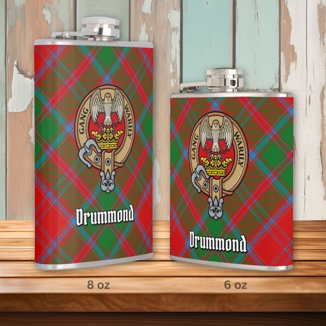 Cantil Clan Drummond Crest sobre Tartan (Criador carregado)
