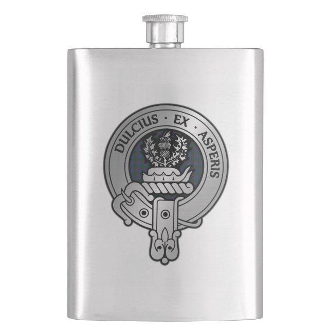 Cantil Clan Ferguson Crest & Tartan Flask (Frente)