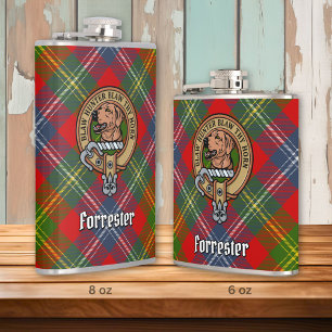 Cantil Clan Forrester Crest sobre Tartan
