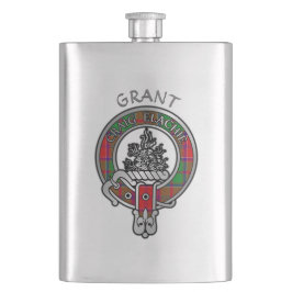 Cantil Clan Grant Crest & Tartan Flask