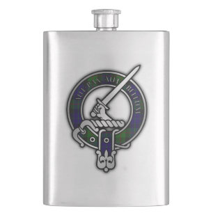 Cantil Clan Gunn Crest & Tartan Flask