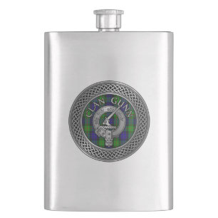 Cantil Clan Gunn Crest & Tartan Knot Flask