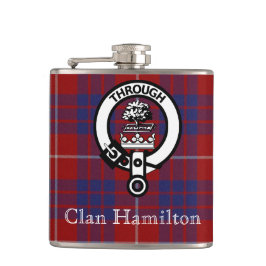 Cantil Clan Hamilton Crest e Tartan Flag