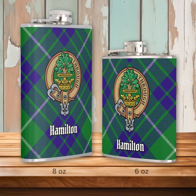 Cantil Clan Hamilton Crest sobre caçar Tartan (Criador carregado)