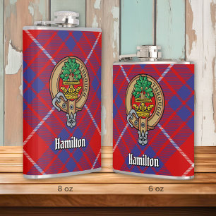 Cantil Clan Hamilton Crest sobre o Red Tartan