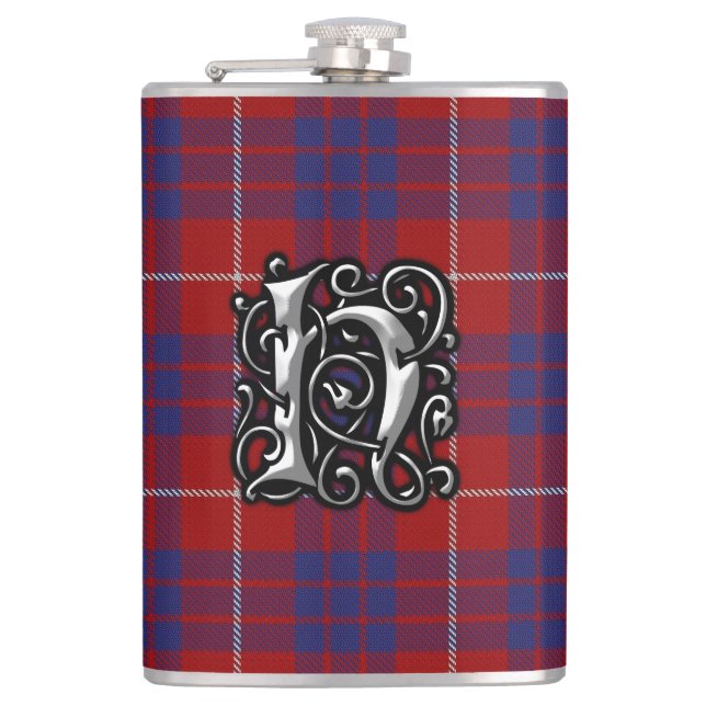 Cantil Clan Hamilton Tartan Old Scotland Flask (Frente)