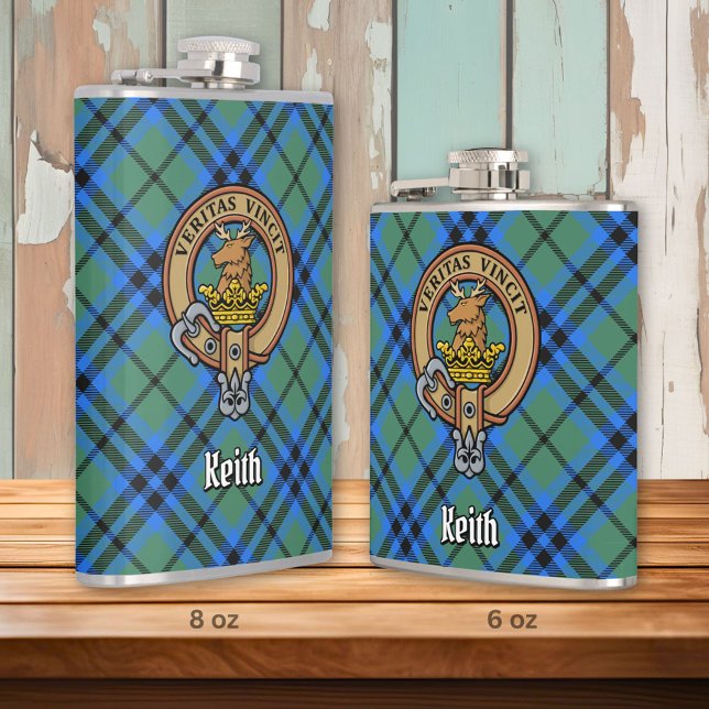 Cantil Clan Keith Crest sobre Tartan (Criador carregado)