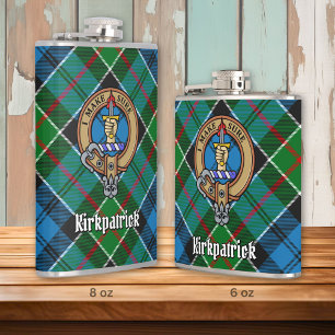 Cantil Clan Kirkpatrick Crest sobre Tartan