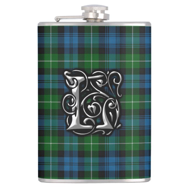 Cantil Clan Lamont Tartan Old Scotland Flask (Frente)