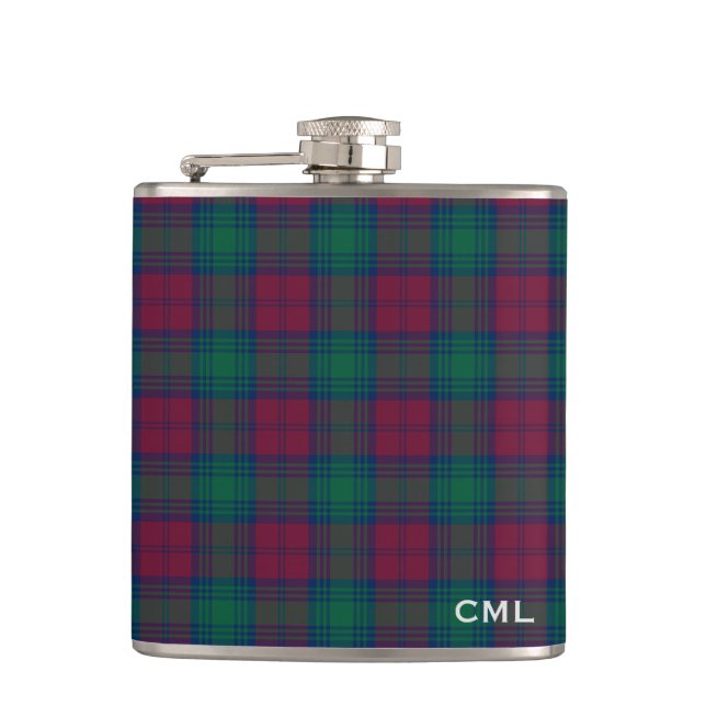 Cantil Clan Lindsay Tartan Monogrammed (Frente)