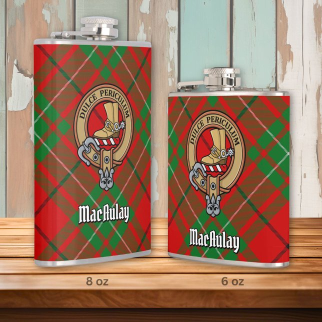 Cantil Clan MacAulay Crest sobre Tartan (Criador carregado)