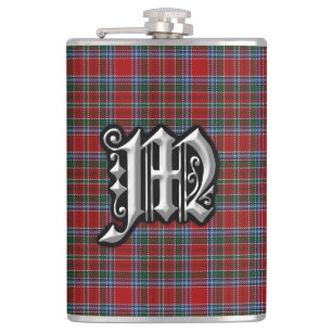 Cantil Clan MacBean MacBain Tartan Old Scotland Flask