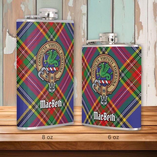 Cantil Clan MacBeth Crest Flask (Criador carregado)