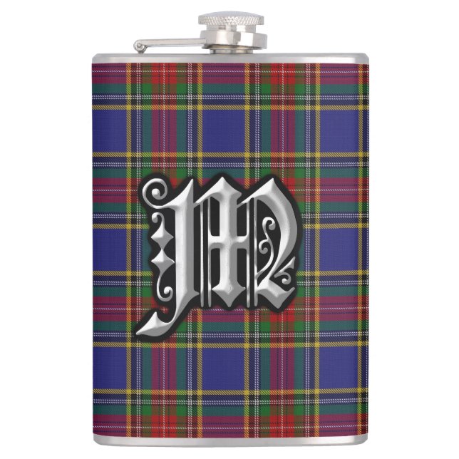 Cantil Clan MacBeth Tartan Old Scotland Flask (Frente)