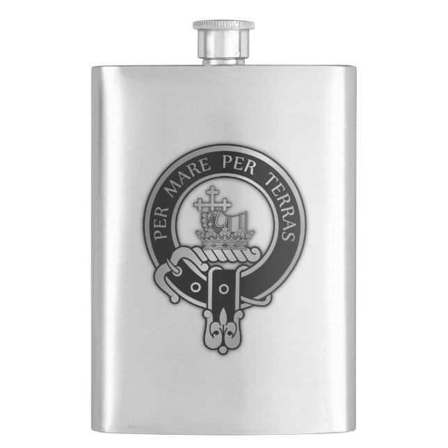 Cantil Clan MacDonald Crest Flask (Frente)