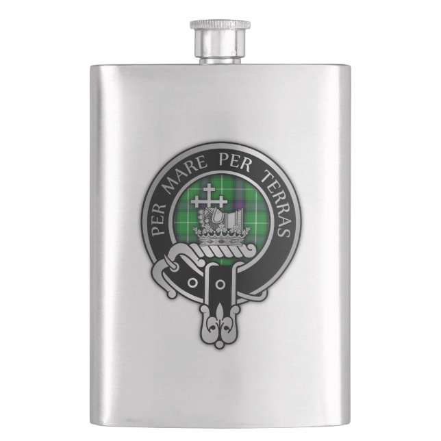 Cantil Clan MacDonald Crest Flask (Frente)