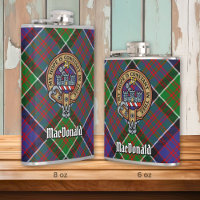 Clan MacDonald do Clanranald Crest sobre Tartan