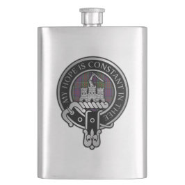 Cantil Clan MacDonald do Clanranald Crest & Tartan Flask