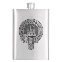 Cantil Clan MacDonald do Clanranald Crest & Tartan Flask
