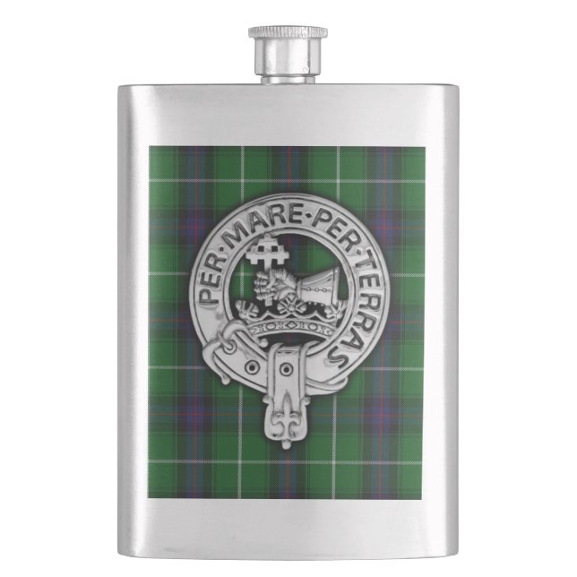 Cantil Clan MacDonald do Isles Crest & Tartan (Frente)