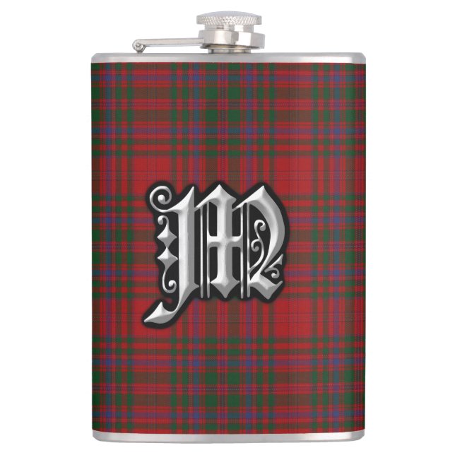 Cantil Clan MacDougall Tartan Old Scotland Flask (Frente)