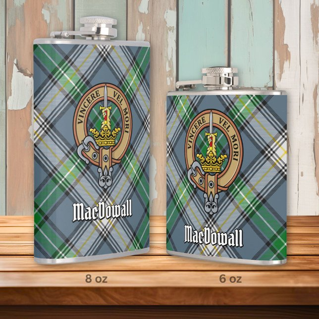 Cantil Clan MacDowall Crest sobre Tartan (Criador carregado)