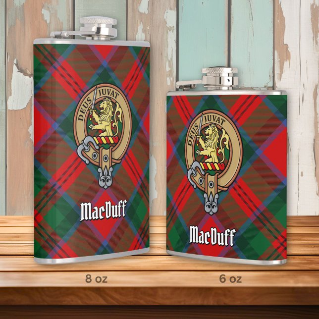 Cantil Clan MacDuff Crest sobre Tartan (Criador carregado)