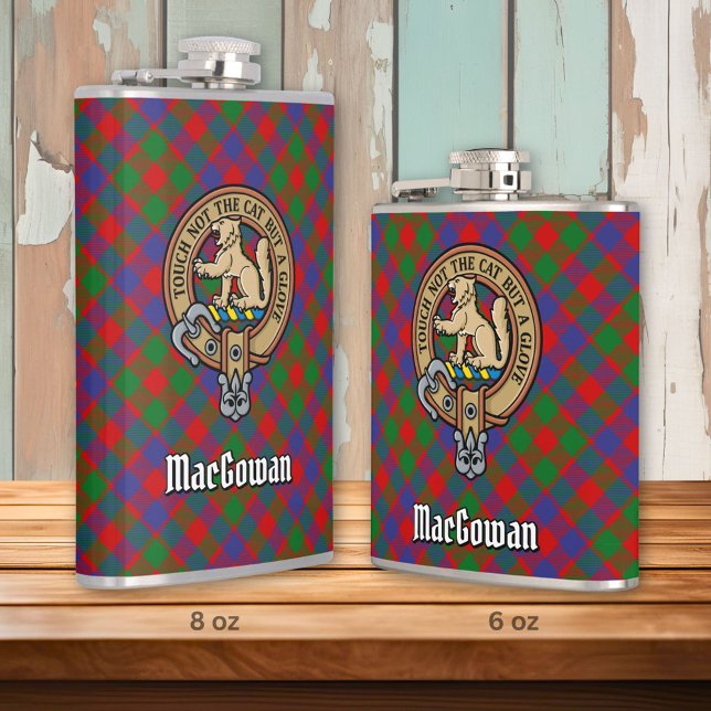 Cantil Clan MacGowan Crest sobre Tartan (Criador carregado)