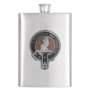 Cantil Clan MacGregor Crest & Tartan Flask