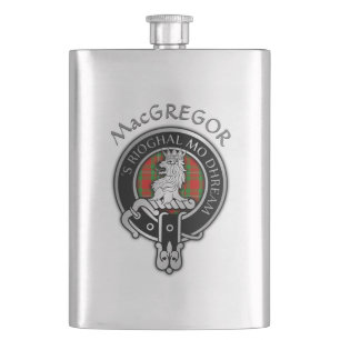 Cantil Clan MacGregor Crest & Tartan Flask
