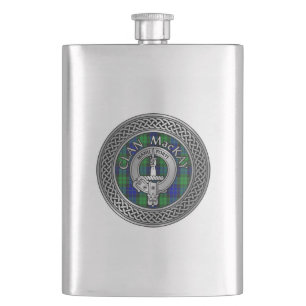Cantil Clan MacKay Crest & Tartan Knot Flask