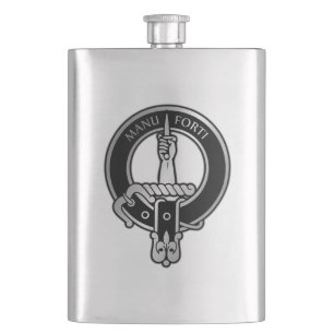 Cantil Clan MacKay Tartan Crest Flask