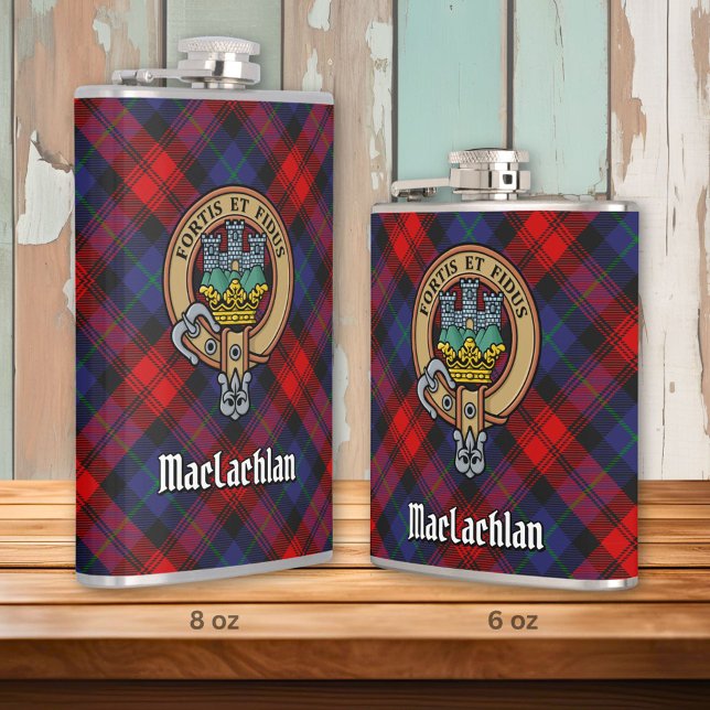 Cantil Clan MacLachlan Crest sobre Tartan (Criador carregado)