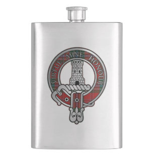 Cantil Clan MacLean Crest & Tartan Flask