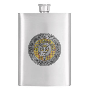 Cantil Clan MacLeod Crest & Tartan Knot Flask